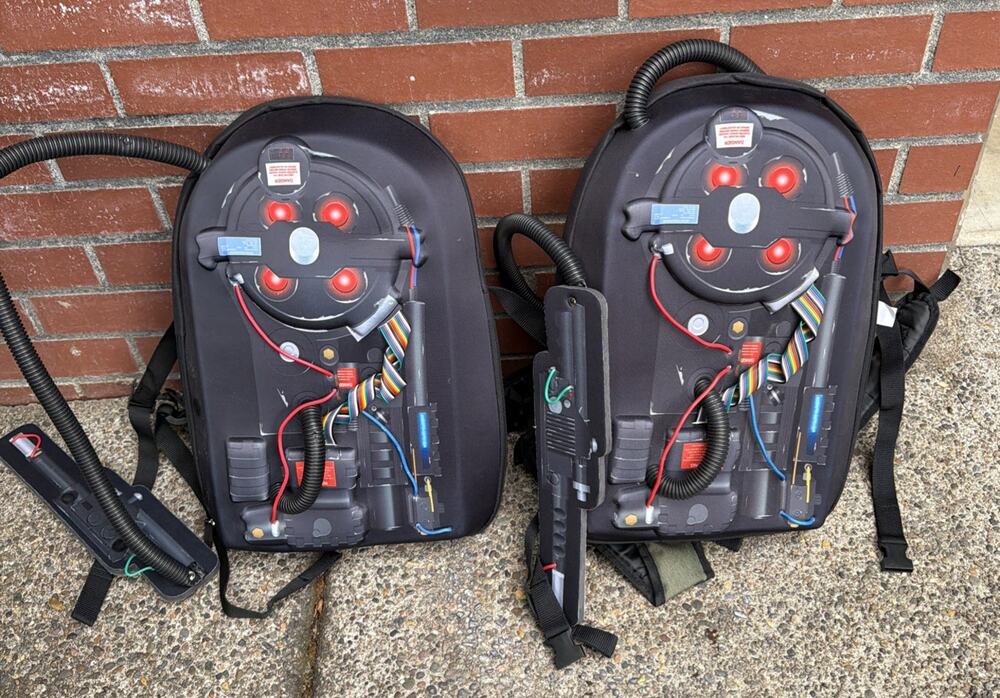 2 Ghostbusters Proton Packs Backpack w/Particle Wand School Costume Cosplay